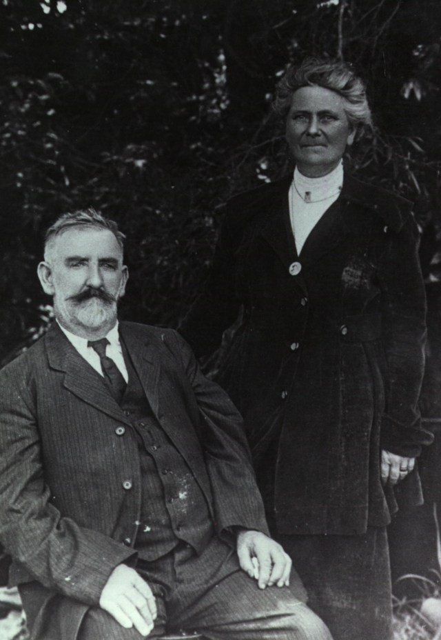 Samuel & Sophia Anderson, taken at Boambee, 1919.