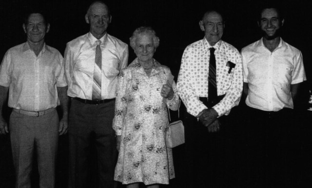 Addie and Les Cooper with Robin, Vincent and Douglas